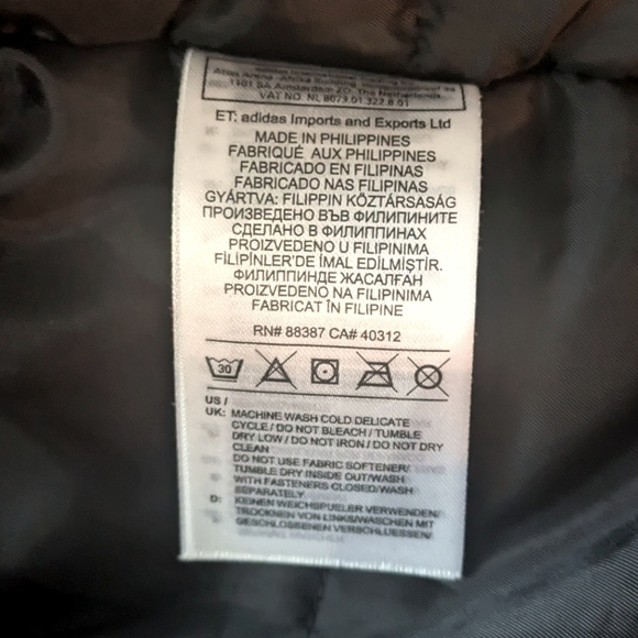 Men's Black Adidas Puffer - Picture 7 of 7